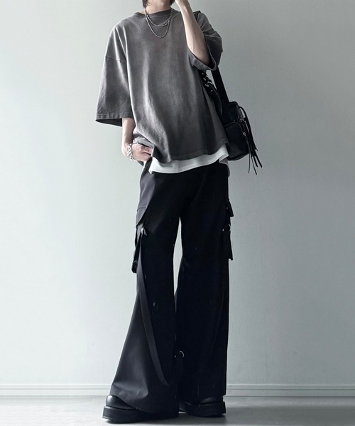 cussil（クシル）の「【cussil/クシル】フェードグラデーションガーメントダイ半袖Tシャツ（Tシャツ/カットソー・メンズ・ブラック系/ブルー系/ブラウン系/ワイン系/グレー系・S/M/L/XS）」の14枚目の写真