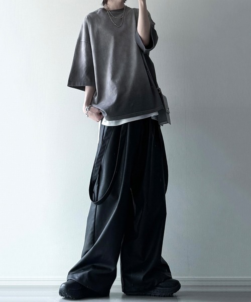 cussil（クシル）の「【cussil/クシル】フェードグラデーションガーメントダイ半袖Tシャツ（Tシャツ/カットソー・メンズ・ブラック系/ブルー系/ブラウン系/ワイン系/グレー系・S/M/L/XS）」の19枚目の写真