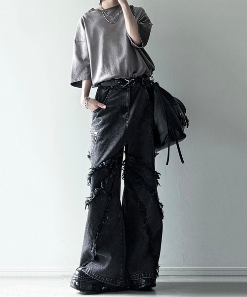 cussil（クシル）の「【cussil/クシル】フェードグラデーションガーメントダイ半袖Tシャツ（Tシャツ/カットソー・メンズ・ブラック系/ブルー系/ブラウン系/ワイン系/グレー系・S/M/L/XS）」の20枚目の写真