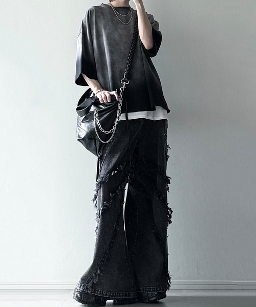 cussil（クシル）の「【cussil/クシル】フェードグラデーションガーメントダイ半袖Tシャツ（Tシャツ/カットソー・メンズ・ブラック系/ブルー系/ブラウン系/ワイン系/グレー系・S/M/L/XS）」の21枚目の写真