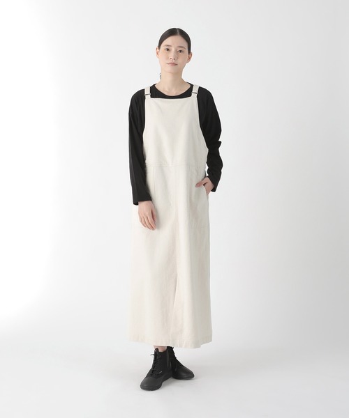 Plantation（プランテーション）の「BIZEN KIRAデニム / ワンピース/ (O)（つなぎ/オールインワン・レディース・オフホワイト/ネイビー・M size）」の9枚目の写真