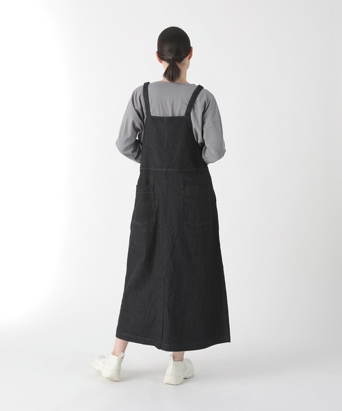 Plantation（プランテーション）の「BIZEN KIRAデニム / ワンピース/ (O)（つなぎ/オールインワン・レディース・オフホワイト/ネイビー・M size）」の5枚目の写真