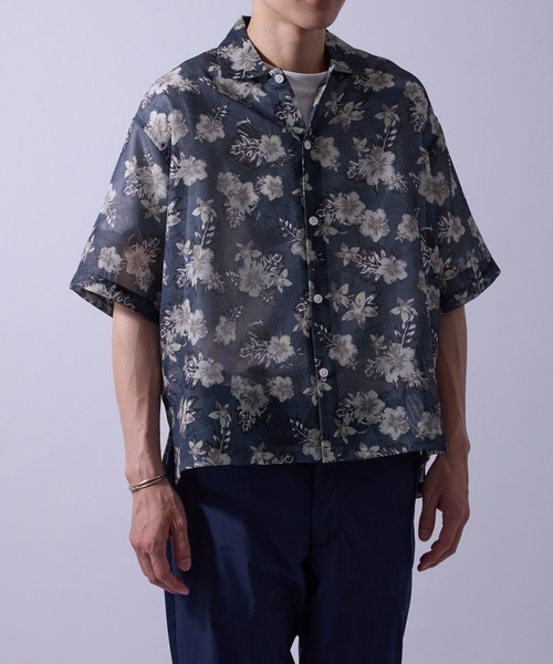 PERSONSOUL*日本未入荷 メッシュ ヌード カラー ボトムシャツ 通気性・軽量】j.n.r.d/シアーメッシュパターンシャツ(シャツ