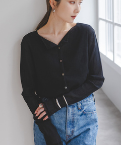 25SS★シアークレープ2WAYロングTシャツ★ベージュ NOBLE tシャツ シアークレープ2WAYロングTシャツ レディース