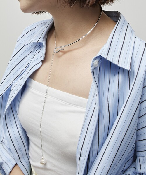 Firsthand(ファーストハンド)の「Firsthand/ファーストハンド パールチョーカーネックレス(ネックレス・レディース・シルバー・ONE SIZE)」の2枚目の写真