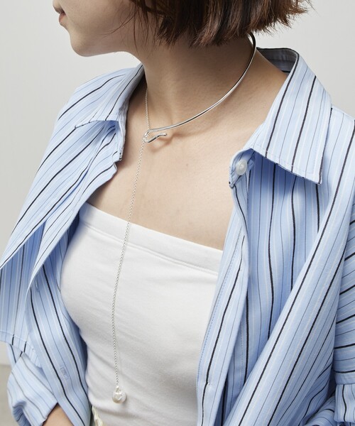 Firsthand(ファーストハンド)の「Firsthand/ファーストハンド パールチョーカーネックレス(ネックレス・レディース・シルバー・ONE SIZE)」の3枚目の写真