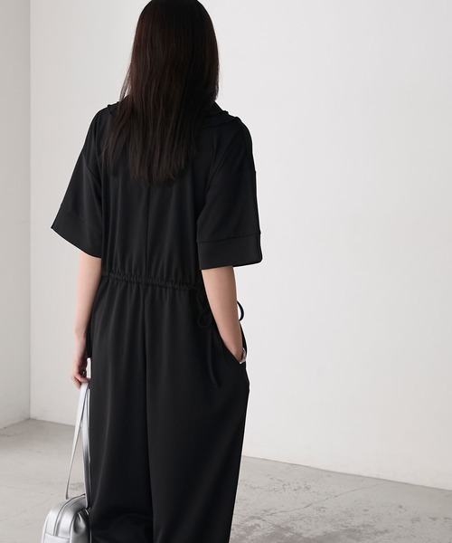 forksy.（フォルクシー）の「【forksy.】ラッフル衿 ウエストドローコード オールインワン（つなぎ/オールインワン・レディース・ブラック/ブラウン・FREE）」の16枚目の写真