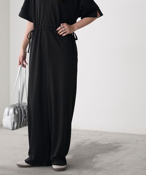 forksy.（フォルクシー）の「【forksy.】ラッフル衿 ウエストドローコード オールインワン（つなぎ/オールインワン・レディース・ブラック/ブラウン・FREE）」の17枚目の写真