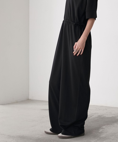 forksy.（フォルクシー）の「【forksy.】ラッフル衿 ウエストドローコード オールインワン（つなぎ/オールインワン・レディース・ブラック/ブラウン・FREE）」の18枚目の写真