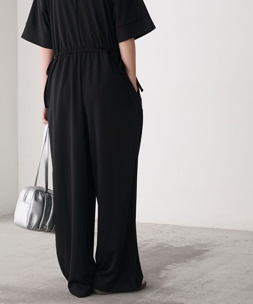 forksy.（フォルクシー）の「【forksy.】ラッフル衿 ウエストドローコード オールインワン（つなぎ/オールインワン・レディース・ブラック/ブラウン・FREE）」の19枚目の写真