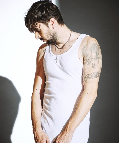 NO ID.（ノーアイディ）の「【NO ID.】Side Slit Long Tank Top / サイド スリット ロング タンク トップ（タンクトップ・メンズ・ブラック/グレー/ホワイト・2/1）」の5枚目の写真