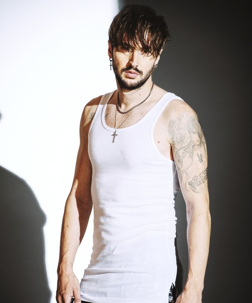 NO ID.（ノーアイディ）の「【NO ID.】Side Slit Long Tank Top / サイド スリット ロング タンク トップ（タンクトップ・メンズ・ブラック/グレー/ホワイト・2/1）」の7枚目の写真