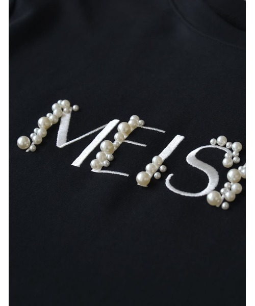MEISM（ミズム）の「[MEISM by Re:EDIT][UVカット][接触冷感][吸水][速乾]スムース刺繍ロゴエンブロイダリーパールTシャツ（Tシャツ/カットソー・レディース・ブラック/ホワイト・MEDIUM/LARGE）」の19枚目の写真