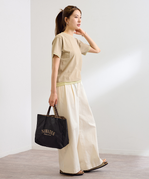 FRAMeWORK（フレームワーク）の「レイヤードライクT-SHIRT（Tシャツ/カットソー・レディース・ブラック/ベージュ/スカイブルー・FREE）」の18枚目の写真