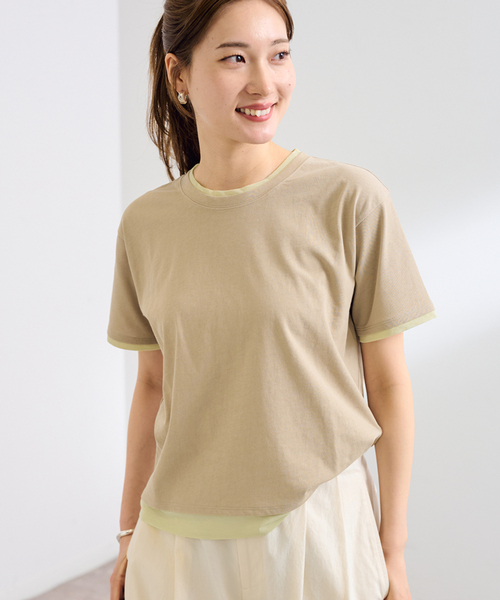 FRAMeWORK（フレームワーク）の「レイヤードライクT-SHIRT（Tシャツ/カットソー・レディース・ブラック/ベージュ/スカイブルー・FREE）」の16枚目の写真