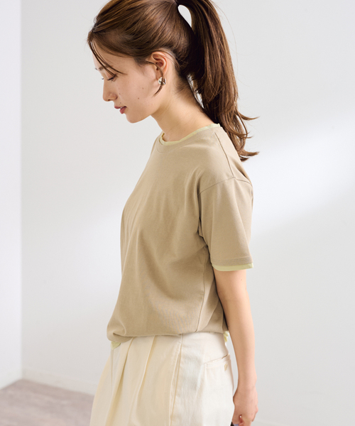 FRAMeWORK（フレームワーク）の「レイヤードライクT-SHIRT（Tシャツ/カットソー・レディース・ブラック/ベージュ/スカイブルー・FREE）」の14枚目の写真