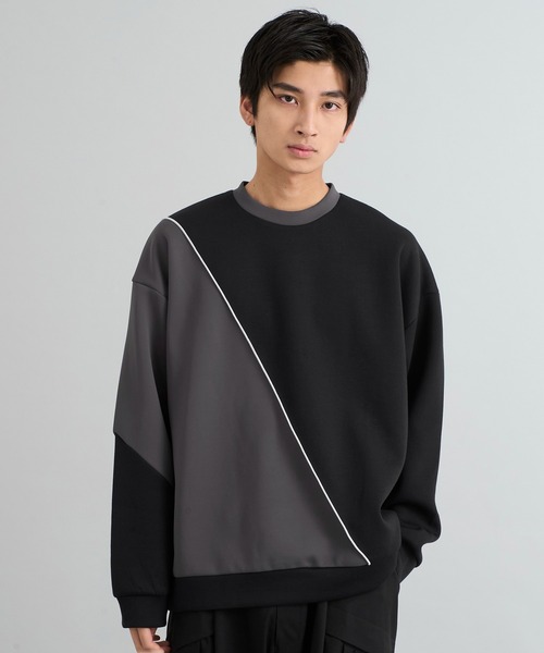 STUDIOUS（ステュディオス）の「【STUDIOUS×CITY TOKYO】切り替えファンクションスウェット（スウェット・メンズ・ブラック・2/1）」の4枚目の写真