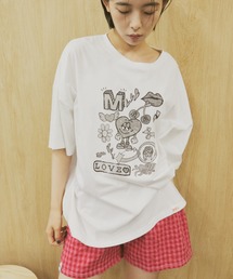 MERLOT（メルロー）の「ヴィンテージライクアソートプリントTシャツ（Tシャツ/カットソー）」