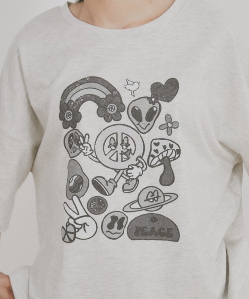 MERLOT（メルロー）の「ヴィンテージライクアソートプリントTシャツ（Tシャツ/カットソー・レディース・その他3/その他4/その他2/その他1・FREE）」の11枚目の写真