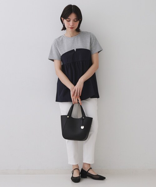 OPAQUE.CLIP(オペークドットクリップ)の「【軽量/2WAY】コインカシメシュリンクミドルトートバッグ(トートバッグ・レディース・ボルドー/ブラック/ブラウン系・00)」の22枚目の写真