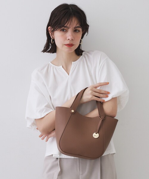 OPAQUE.CLIP(オペークドットクリップ)の「【軽量/2WAY】コインカシメシュリンクミドルトートバッグ(トートバッグ・レディース・ボルドー/ブラック/ブラウン系・00)」の21枚目の写真