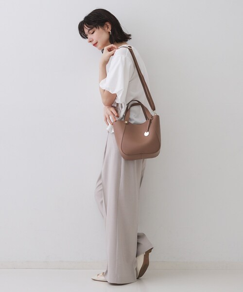 OPAQUE.CLIP(オペークドットクリップ)の「【軽量/2WAY】コインカシメシュリンクミドルトートバッグ(トートバッグ・レディース・ボルドー/ブラック/ブラウン系・00)」の20枚目の写真