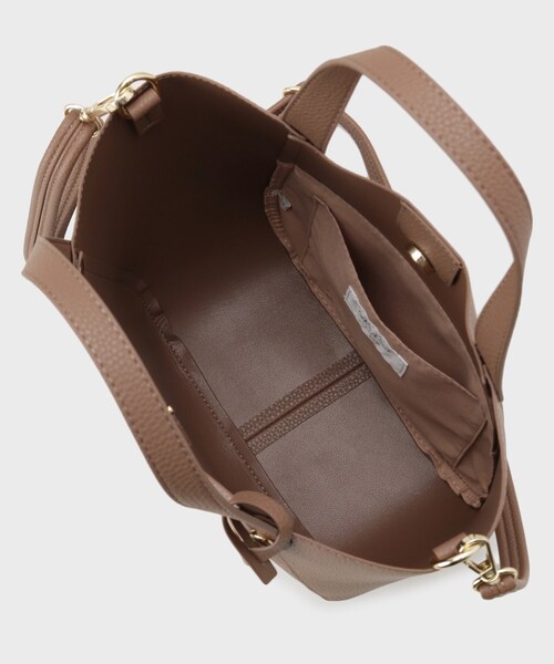 OPAQUE.CLIP(オペークドットクリップ)の「【軽量/2WAY】コインカシメシュリンクミドルトートバッグ(トートバッグ・レディース・ボルドー/ブラック/ブラウン系・00)」の11枚目の写真