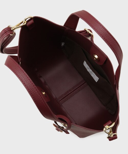 OPAQUE.CLIP(オペークドットクリップ)の「【軽量/2WAY】コインカシメシュリンクミドルトートバッグ(トートバッグ・レディース・ボルドー/ブラック/ブラウン系・00)」の9枚目の写真