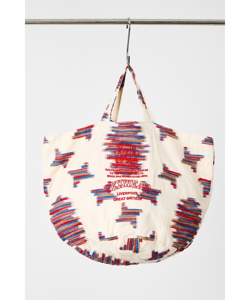 ottilie（オティーリエ）の「【 PEXWEAR / ペックスウェアー 】JQ ROUND BOTTOM TOTE / ジャガードラウンドボトムトート（トートバッグ・レディース・オレンジ/ライトブルー/レッド・FREE）」の3枚目の写真