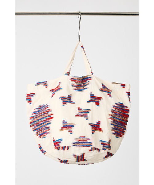 ottilie（オティーリエ）の「【 PEXWEAR / ペックスウェアー 】JQ ROUND BOTTOM TOTE / ジャガードラウンドボトムトート（トートバッグ・レディース・オレンジ/ライトブルー/レッド・FREE）」の5枚目の写真