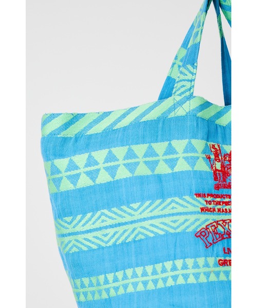 ottilie（オティーリエ）の「【 PEXWEAR / ペックスウェアー 】JQ ROUND BOTTOM TOTE / ジャガードラウンドボトムトート（トートバッグ・レディース・オレンジ/ライトブルー/レッド・FREE）」の8枚目の写真