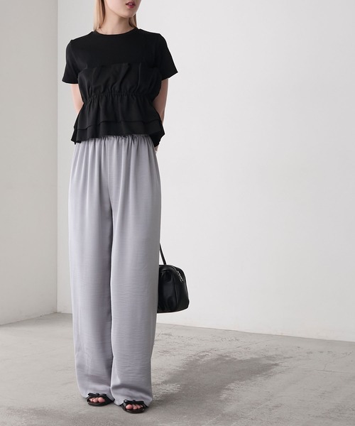 forksy.(フォルクシー)の「【forksy.】ドッキングタックビスチェカットソー(Tシャツ/カットソー・レディース・ブラック/グレー系・FREE)」の16枚目の写真