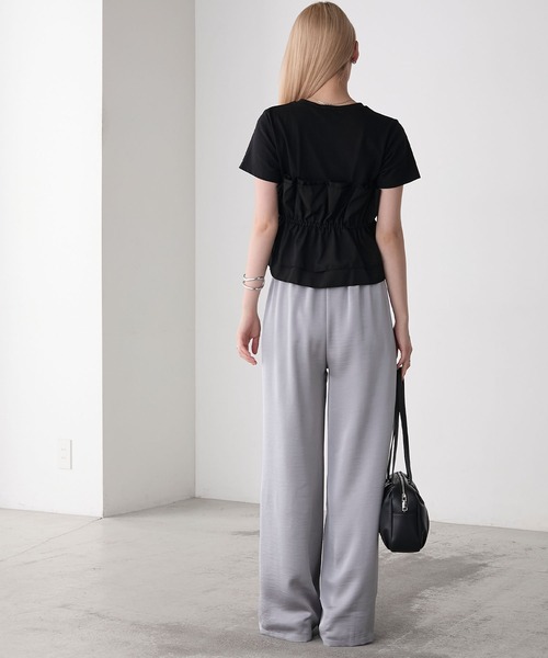 forksy.(フォルクシー)の「【forksy.】ドッキングタックビスチェカットソー(Tシャツ/カットソー・レディース・ブラック/グレー系・FREE)」の17枚目の写真