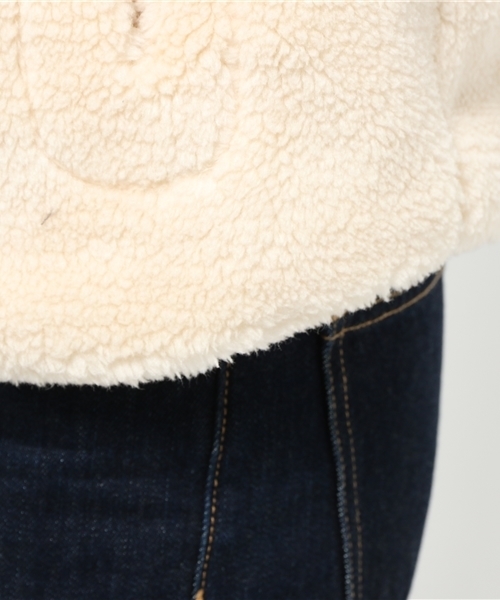 Kastane（カスタネ）の「モコモコボアベスト（その他アウター・レディース・チャコールグレー/アイボリー・FREE）」の9枚目の写真