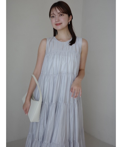 テンセルリッチオーガンティアードワンピース（ワンピース