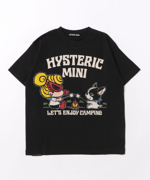 HYSTERIC MINI(ヒステリックミニ)の「MINI&J CAMPING JOURNEY 半袖Tシャツ(Tシャツ/カットソー・キッズ・ホワイト/ブラック・110/120)」の2枚目の写真