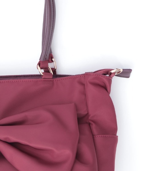 axes femme（アクシーズファム）の「リボン付撥水ナイロントート（トートバッグ・レディース・ワイン/ブラック/ネイビー・FREE）」の21枚目の写真