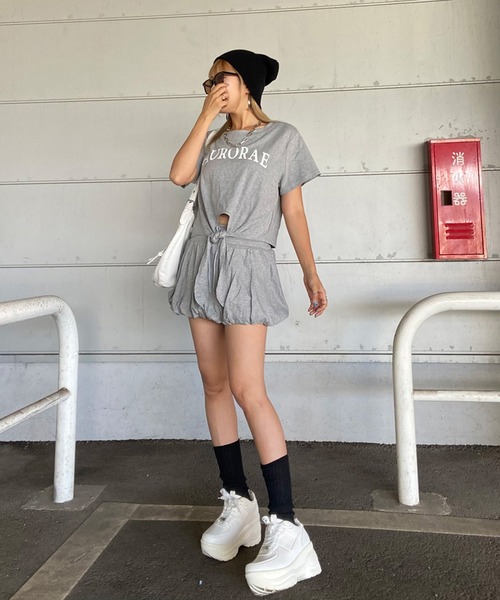 セール】ロゴTシャツバルーンミニスカートセットアップ（セットアップ