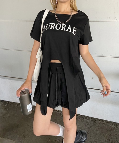 セール】ロゴTシャツバルーンミニスカートセットアップ