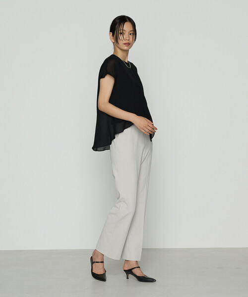 COMME CA（コムサ）の「リライムジョーゼット ブラウス（シャツ/ブラウス・レディース・ブラック/オフホワイト/グレイッシュベージュ・9号/11号）」の15枚目の写真