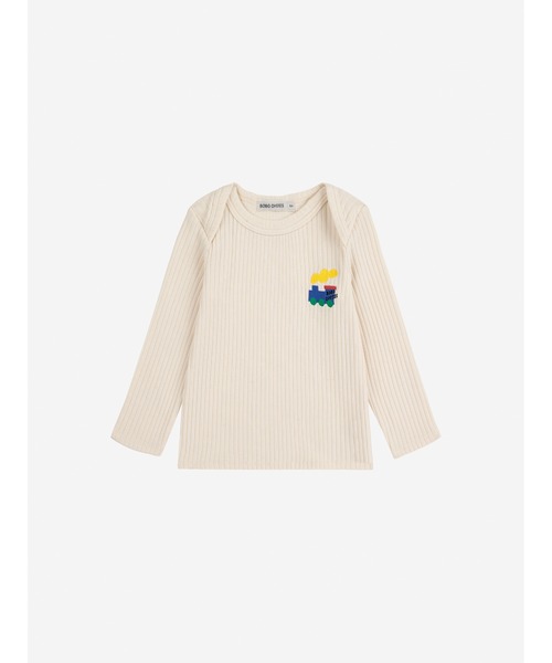 BOBO CHOSES(ボボショーズ)の「Bobo Choo Choo long sleeve T-shirt(Tシャツ/カットソー・キッズ・ホワイト・9MONTH/6MONTH/12MONTH/3MONTH)」の1枚目の写真