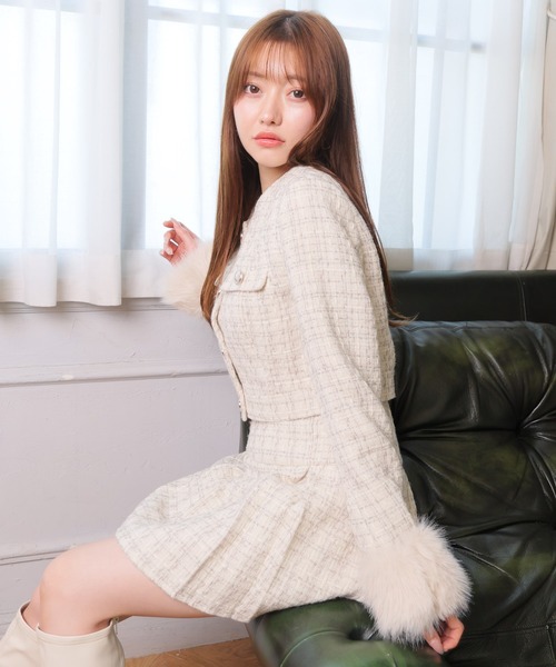 マルチツイードプリーツスカート（スカート）｜LIPSERVICE（リップ