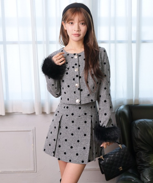 マルチツイードプリーツスカート（スカート）｜LIPSERVICE（リップ