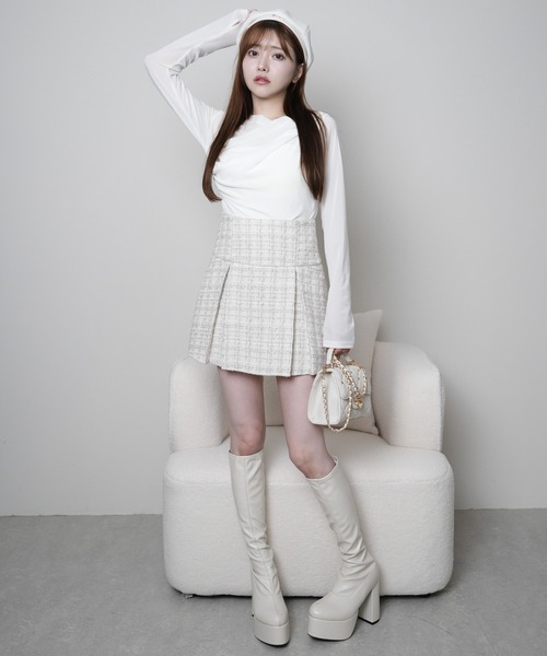 LIPSERVICE（リップサービス）の「マルチツイードプリーツスカート（スカート・レディース・アイボリー/その他1/その他2・S/M）」の21枚目の写真