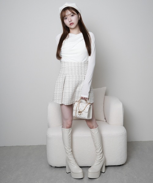 LIPSERVICE（リップサービス）の「マルチツイードプリーツスカート（スカート・レディース・アイボリー/その他1/その他2・S/M）」の22枚目の写真