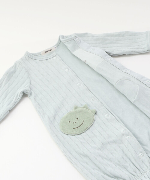 SLAP SLIP BABY(スラップスリップベビー)の「アニマルウサギクマ恐竜2WAYロンパース+帽子2点セットベビー(50~70cm)(その他ベビーウェア・キッズ・グリーン/ホワイト/イエロー・FREE)」の6枚目の写真