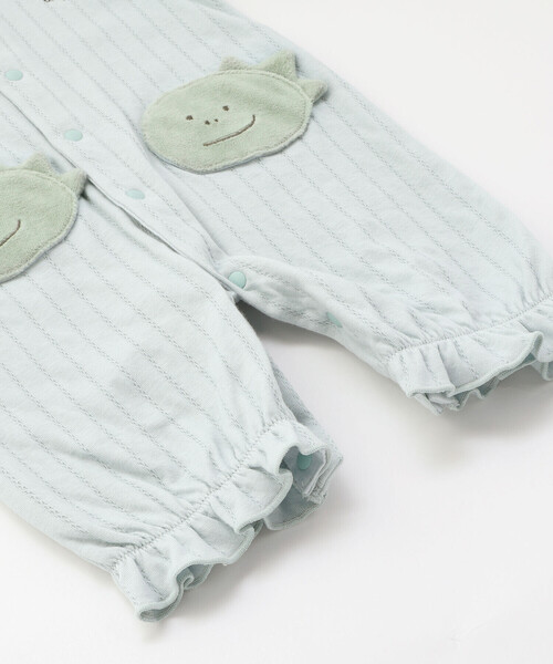 SLAP SLIP BABY(スラップスリップベビー)の「アニマルウサギクマ恐竜2WAYロンパース+帽子2点セットベビー(50~70cm)(その他ベビーウェア・キッズ・グリーン/ホワイト/イエロー・FREE)」の13枚目の写真