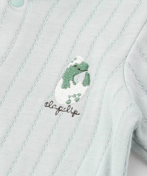 SLAP SLIP BABY(スラップスリップベビー)の「アニマルウサギクマ恐竜2WAYロンパース+帽子2点セットベビー(50~70cm)(その他ベビーウェア・キッズ・グリーン/ホワイト/イエロー・FREE)」の14枚目の写真