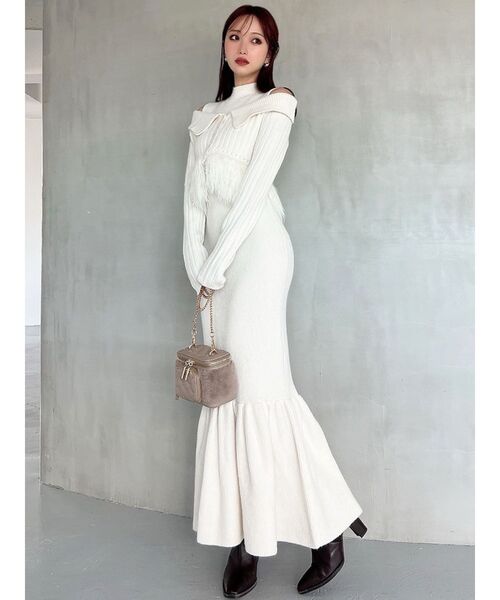 RESEXXY（リゼクシー）の「フロントポケットエコファーバニティバック（ショルダーバッグ・レディース・ベージュ/ブルー/ブラック・FREE）」の11枚目の写真