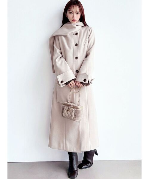 RESEXXY（リゼクシー）の「フロントポケットエコファーバニティバック（ショルダーバッグ・レディース・ベージュ/ブルー/ブラック・FREE）」の14枚目の写真